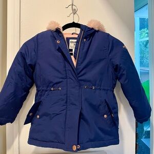 OshKosh B’gosh Navy & Pink Coat - Girls 5T
